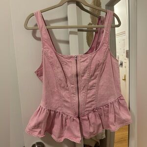 Sleeveless Denim Corset Top